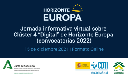 CDTI-Jornada informativa virtual sobre Clúster 4 «Digital» de Horizonte Europa (convocatorias 2022)
