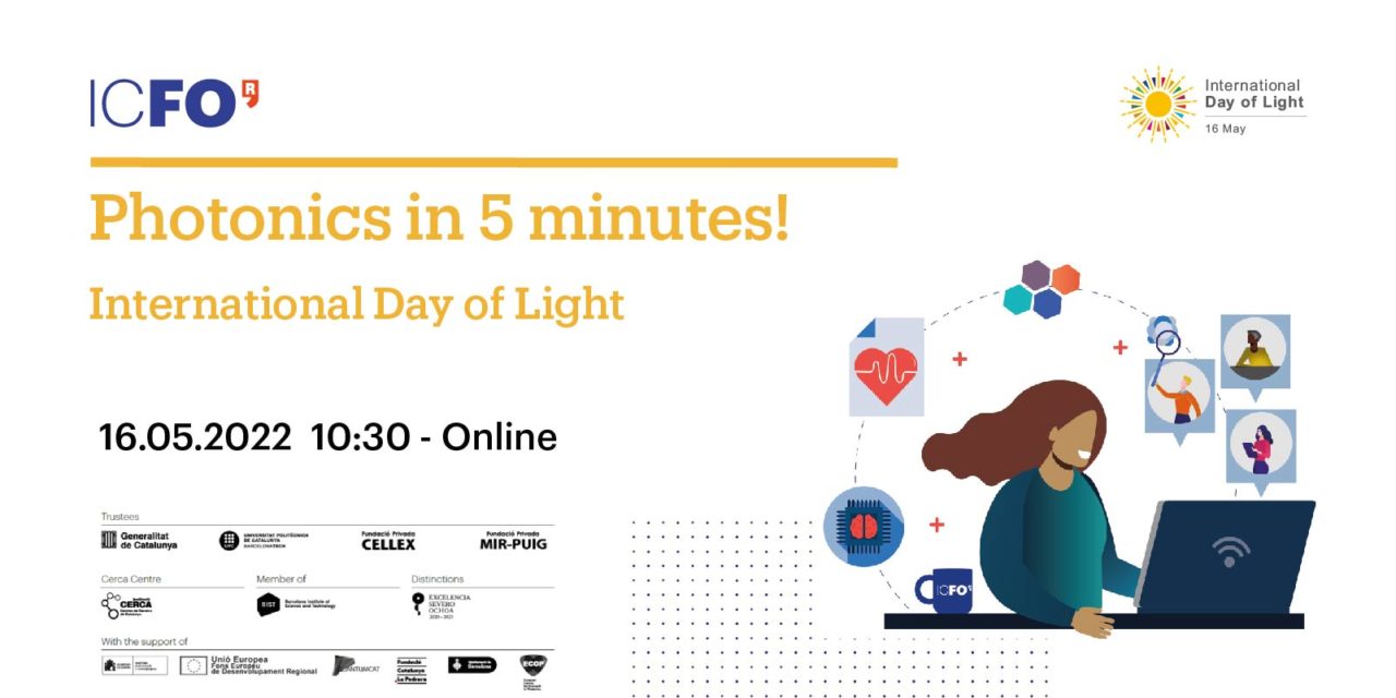 “¡Fotónica en 5 minutos!” por el Día Internacional de la Luz